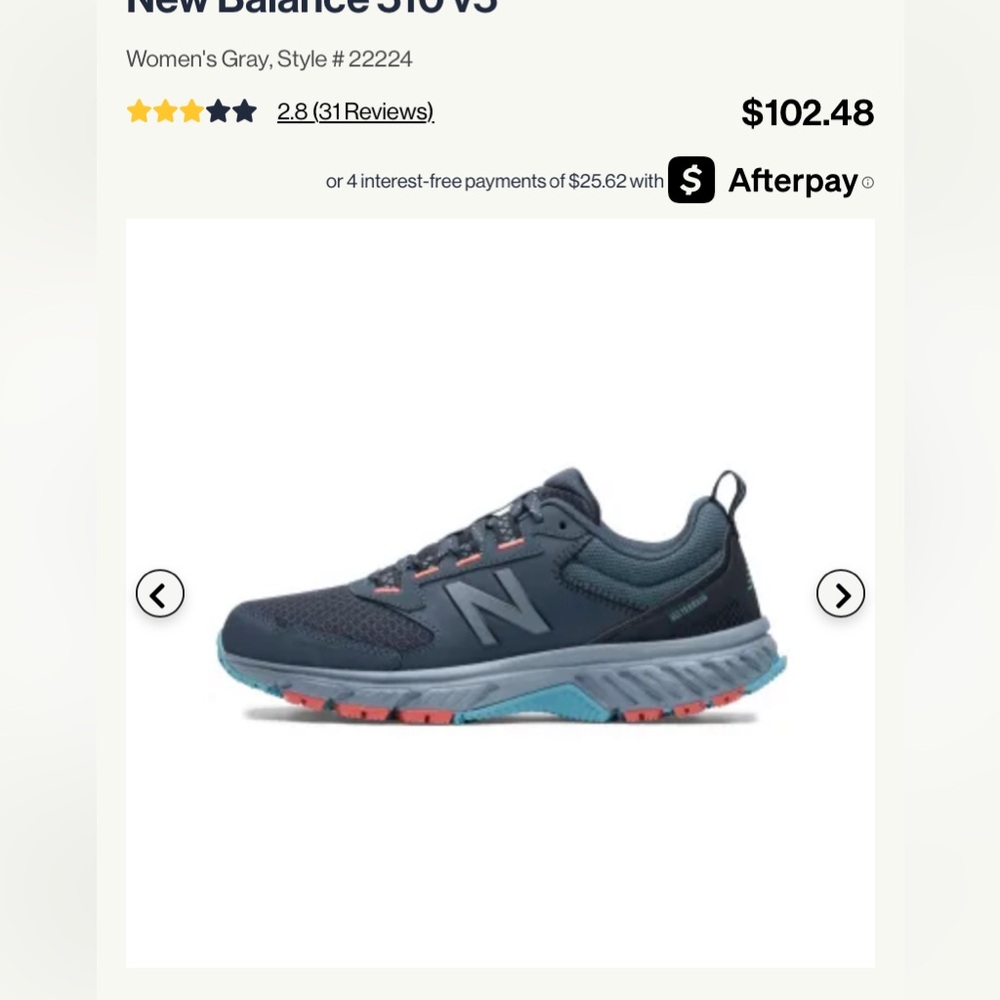New Balance 510 all terrain women’s shoes sz 8.5 w
